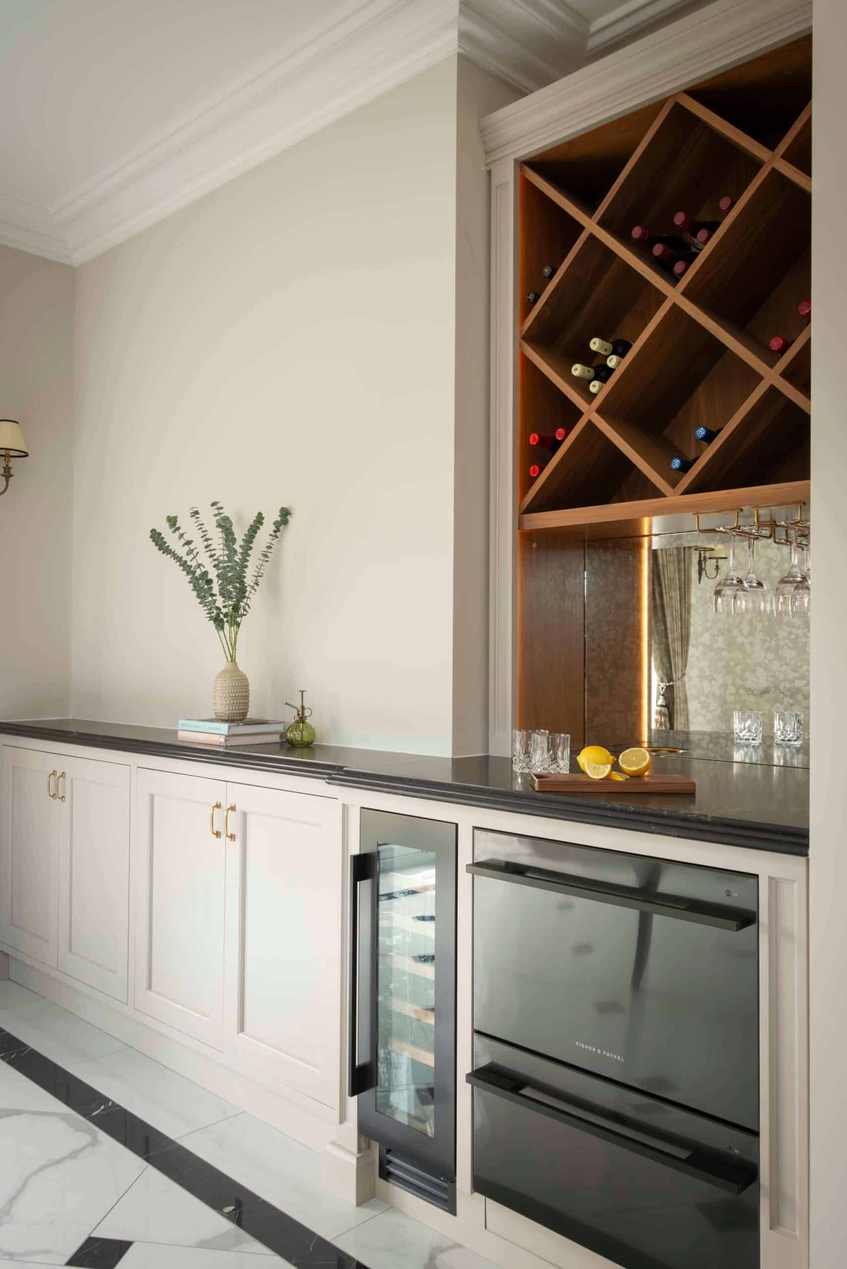 Handmade kitchen forms part of a collection of bespoke furniture for a Victorian House