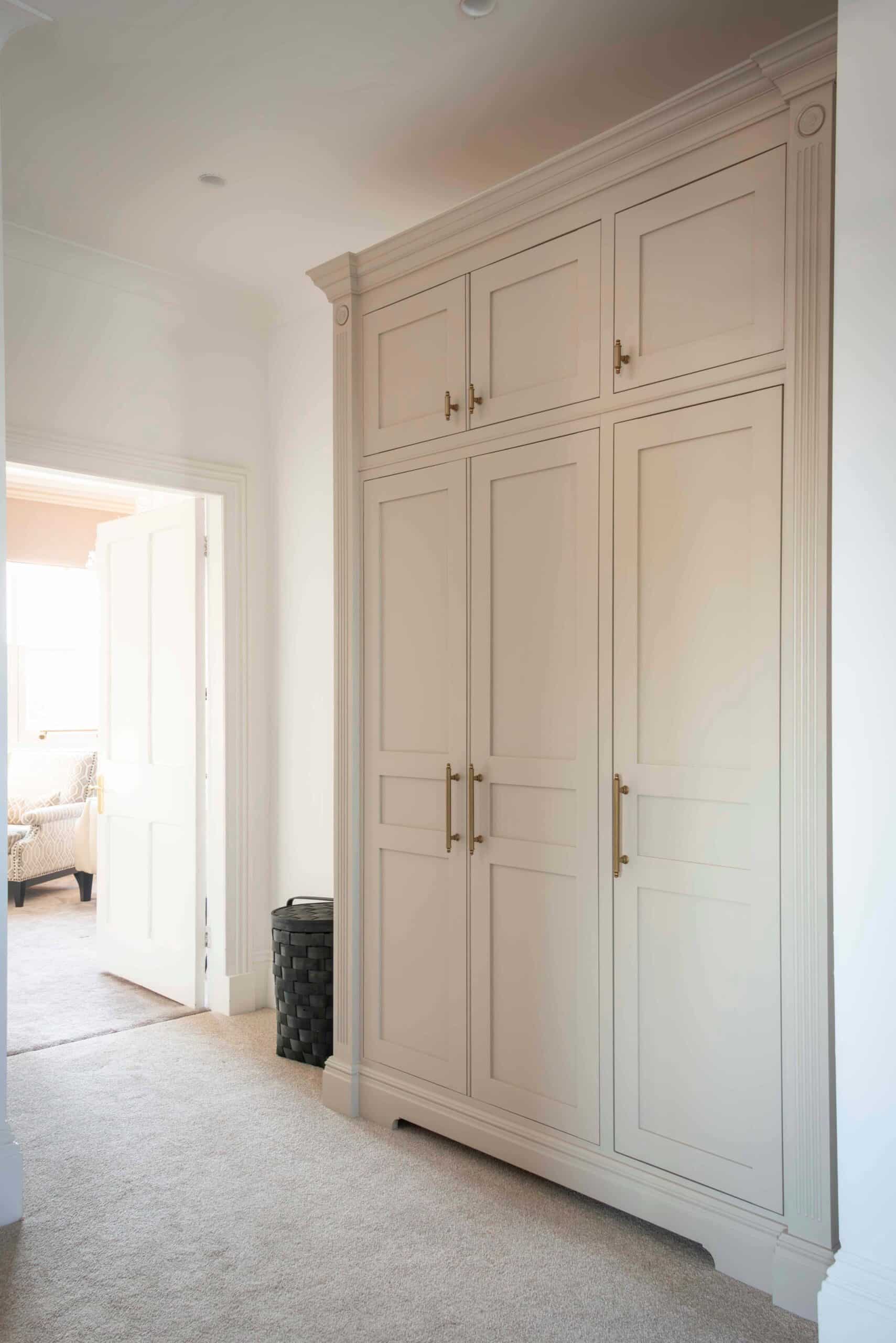 White wardrobe bespoke furniture for a Victorian House